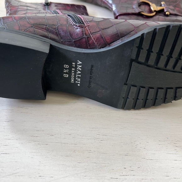 Amalfi by Rangoni Women's Pria Ankle Boot Burgandy Size 8.5” Made in Italy NWOT - Picture 7 of 13